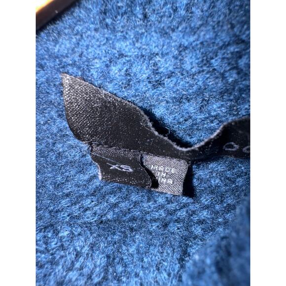 360 Cashmere 100% Cashmere Blue Boxy Chunky Knit Turtleneck Sweater XS - Picture 7 of 10